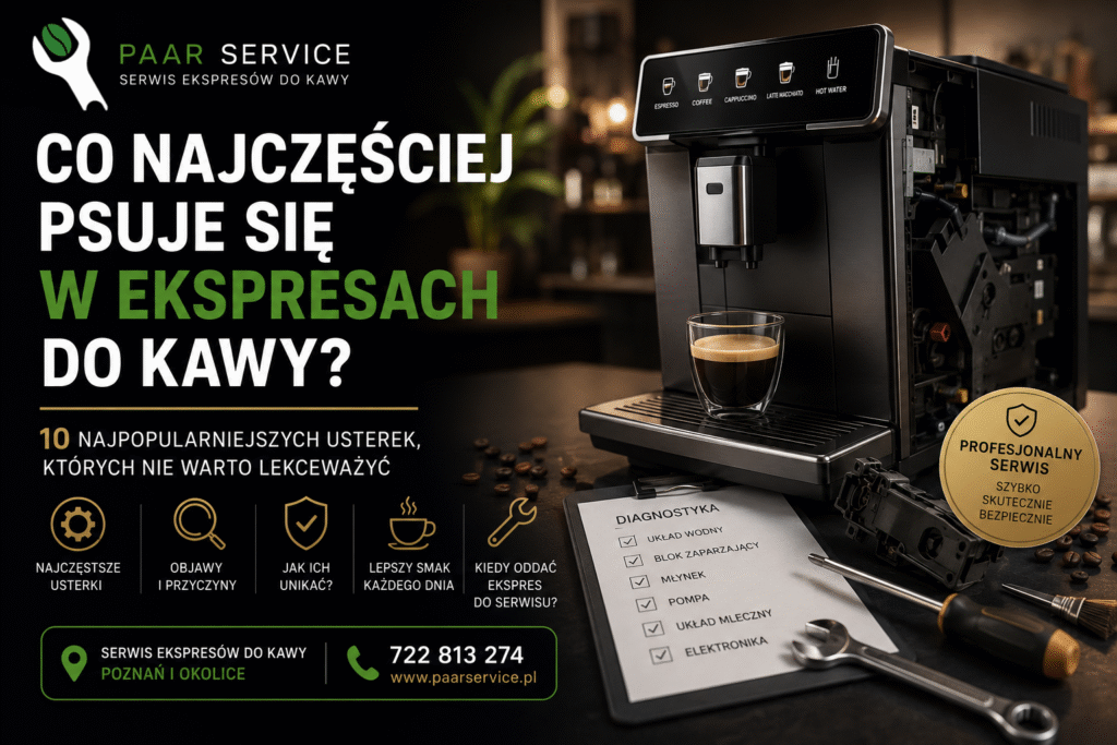 Naprawa ekspresu do kawy – najczęstsze usterki