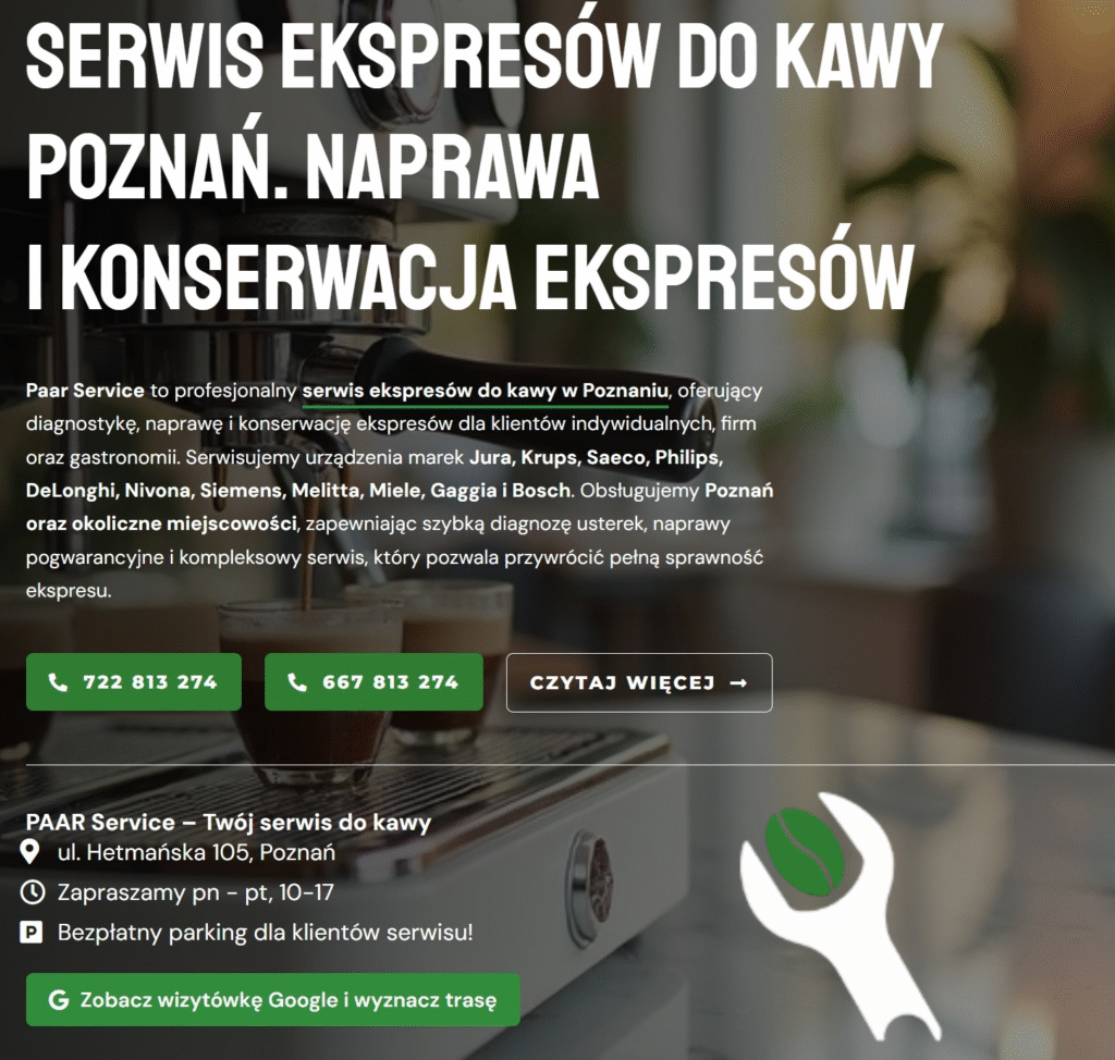 Czyszczenie układu mlecznego ekspresu do kawy w serwisie